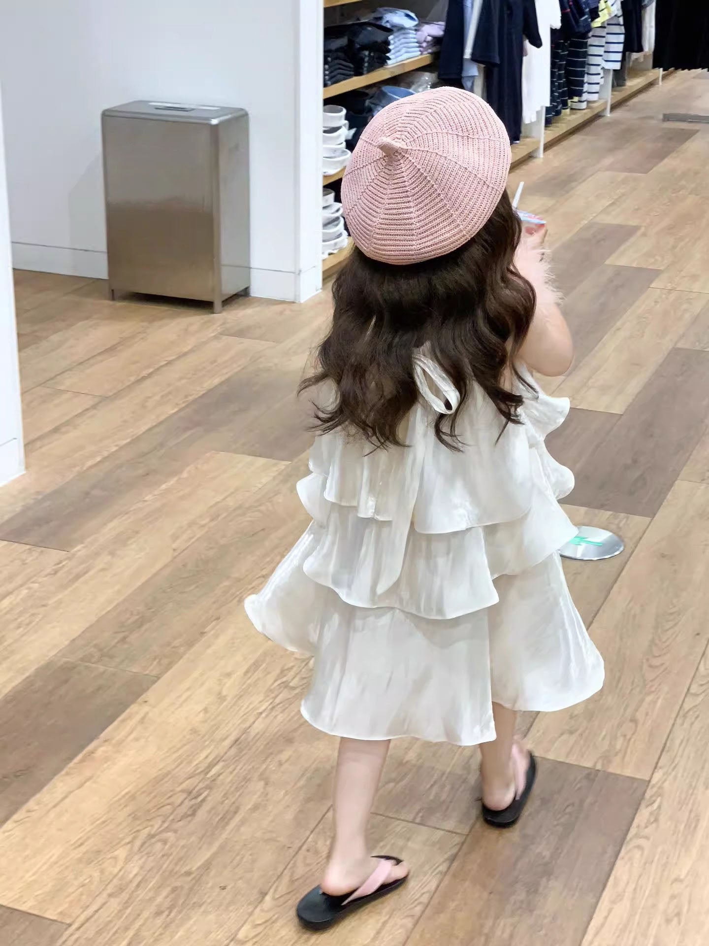 [5071085] - Baju Dress Loose Fit Summer Gaun Lengan Kutung Fashion Anak Perempuan Cewek - Motif Style Ruffled - BABYHOKI STORE