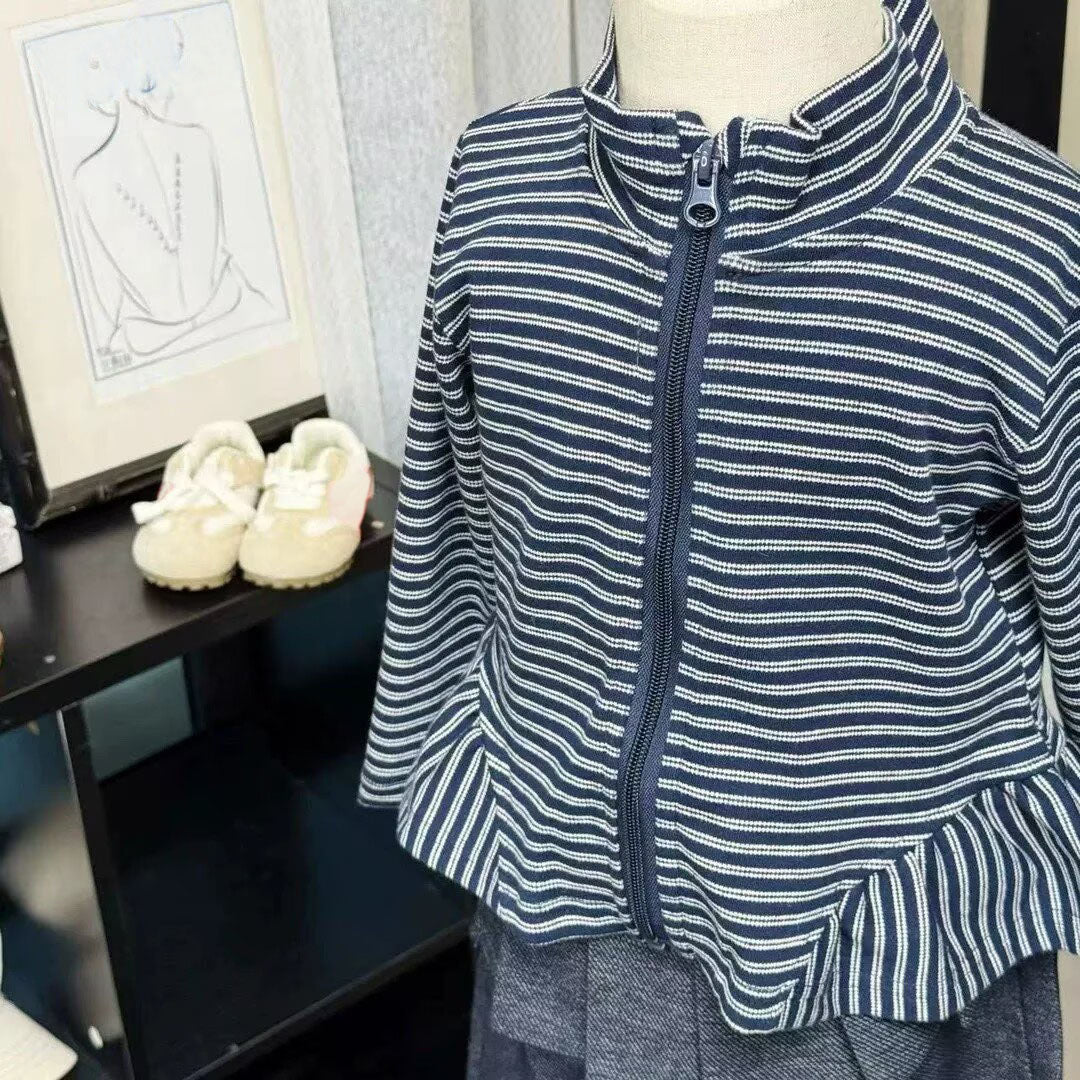 [5071131] - One Set 2in1 Baju Setelan Atasan Jaket Lengan Panjang Bawahan Celana Panjang Sporty Fashion Style Anak Perempuan Cewek - Motif Color Stripe - BABYHOKI STORE