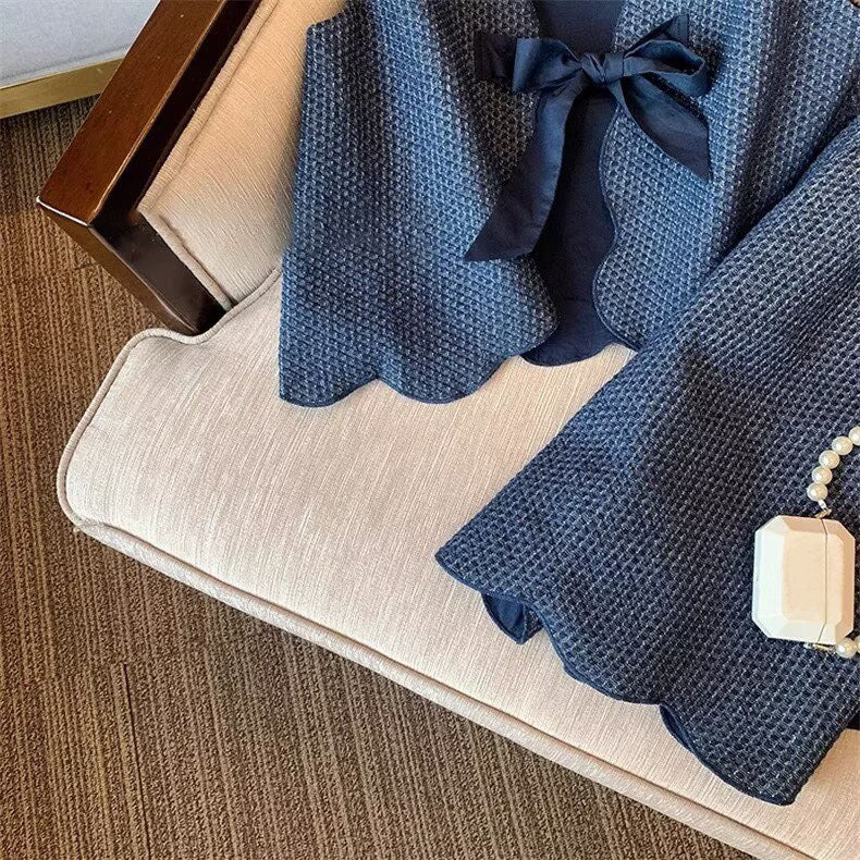 [5071138] - One Set 2in1 Baju Setelan Summer Suit Atasan Lengan Kutung Bawahan Celana Pendek Comfortable Fashion Style Anak Perempuan Cewek - Motif Cute Bow - BABYHOKI STORE