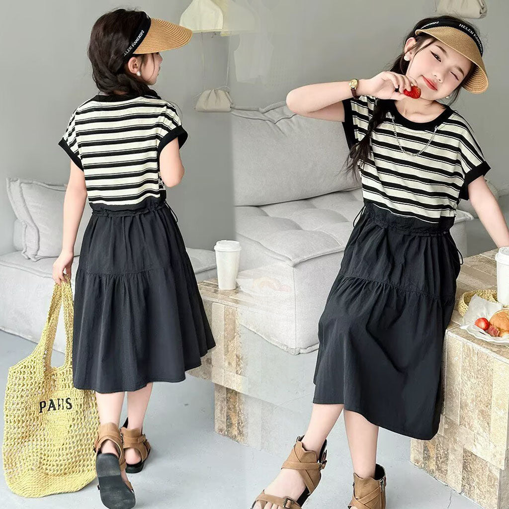 CLEARANCE SALE [Dress Lengan Pendek] 3 Tahun BB 10-14Kg Gaun Anak Cewek Perempuan