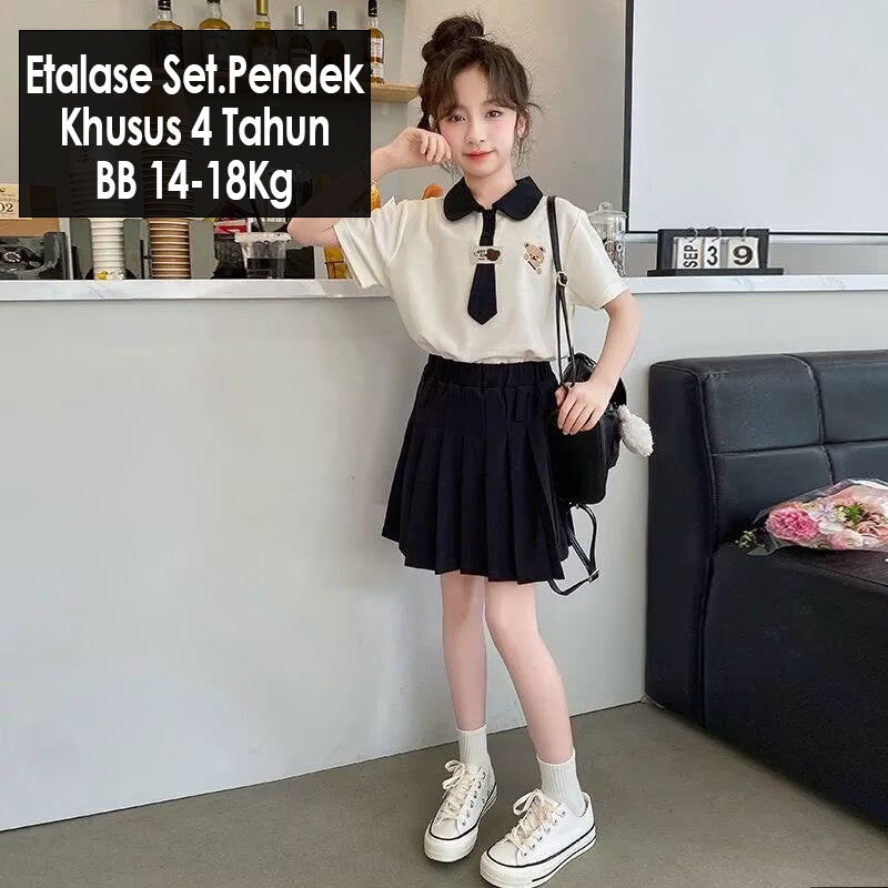 CLEARANCE SALE [Setelan Pendek] 4 Tahun BB 14-18Kg One Set Anak Perempuan - SETSP963/507