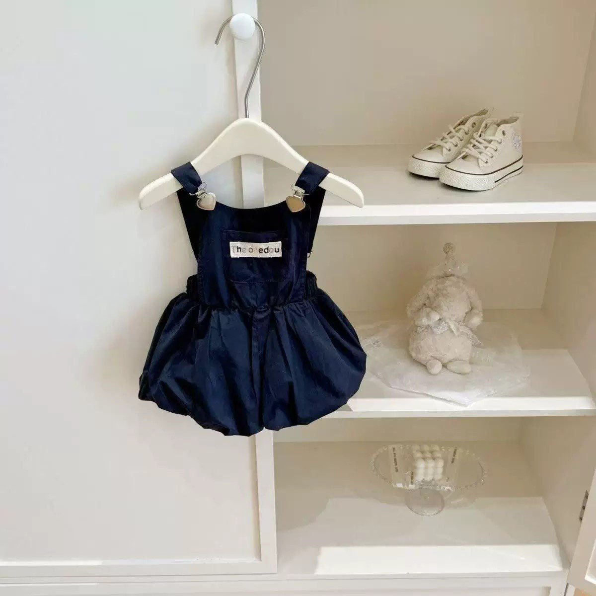 [5071158] - One Set 2in1 Baju Setelan Summer Outfit Atasan Kaos Lengan Kutung Bawahan Overall Pendek Comfort Fashion Style Anak Perempuan Cewek - Motif Top Color Stripe - BABYHOKI STORE