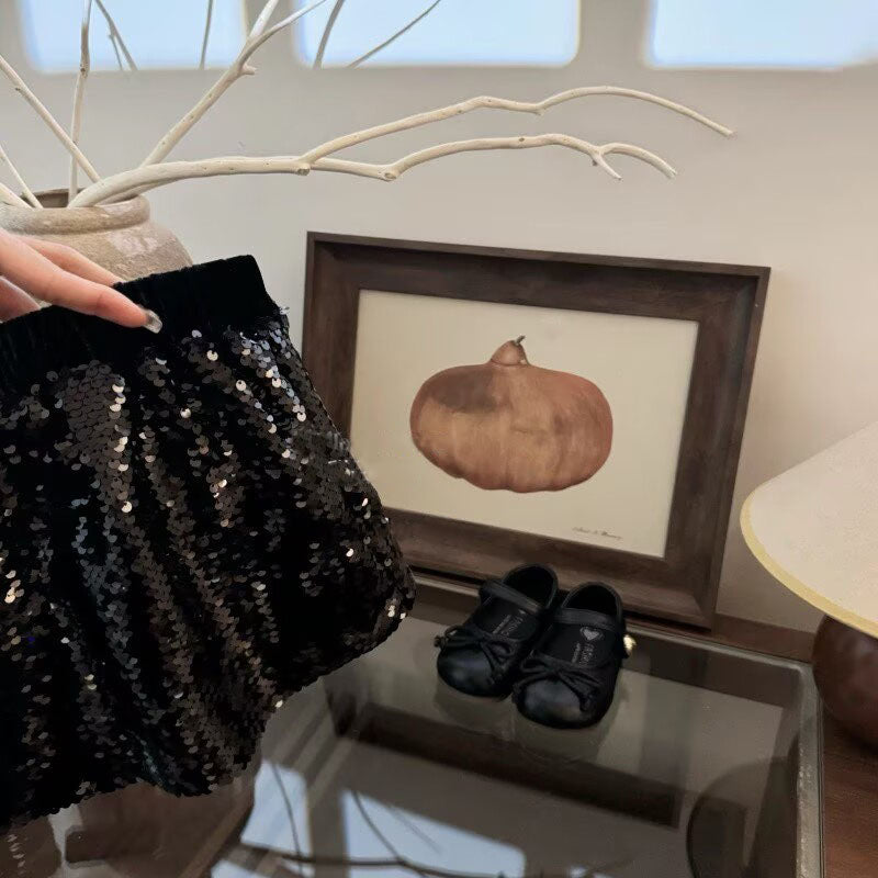 [5071169] - One Set 2in1 Baju Setelan Atasan Blouse Lengan Panjang Bawahan Rok Pendek Korean Version Style Anak Perempuan Cewek - Motif Basic Plain Top - BABYHOKI STORE