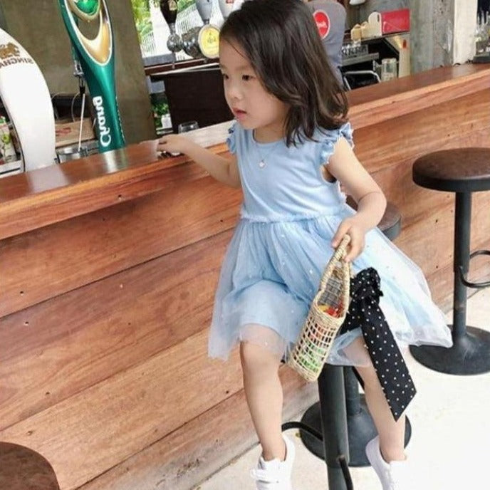 [507153] - Dress Fashion Anak Perempuan Import - Motif Tutu Beads