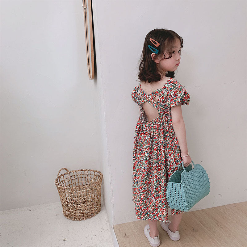 [507158] - Dress Fashion Anak Perempuan - Motif Flower Multicolor