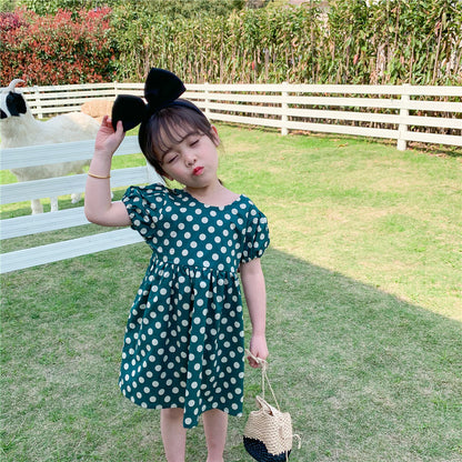 [507205] - Dress Fashion Anak Perempuan - Motif Polkadot Style