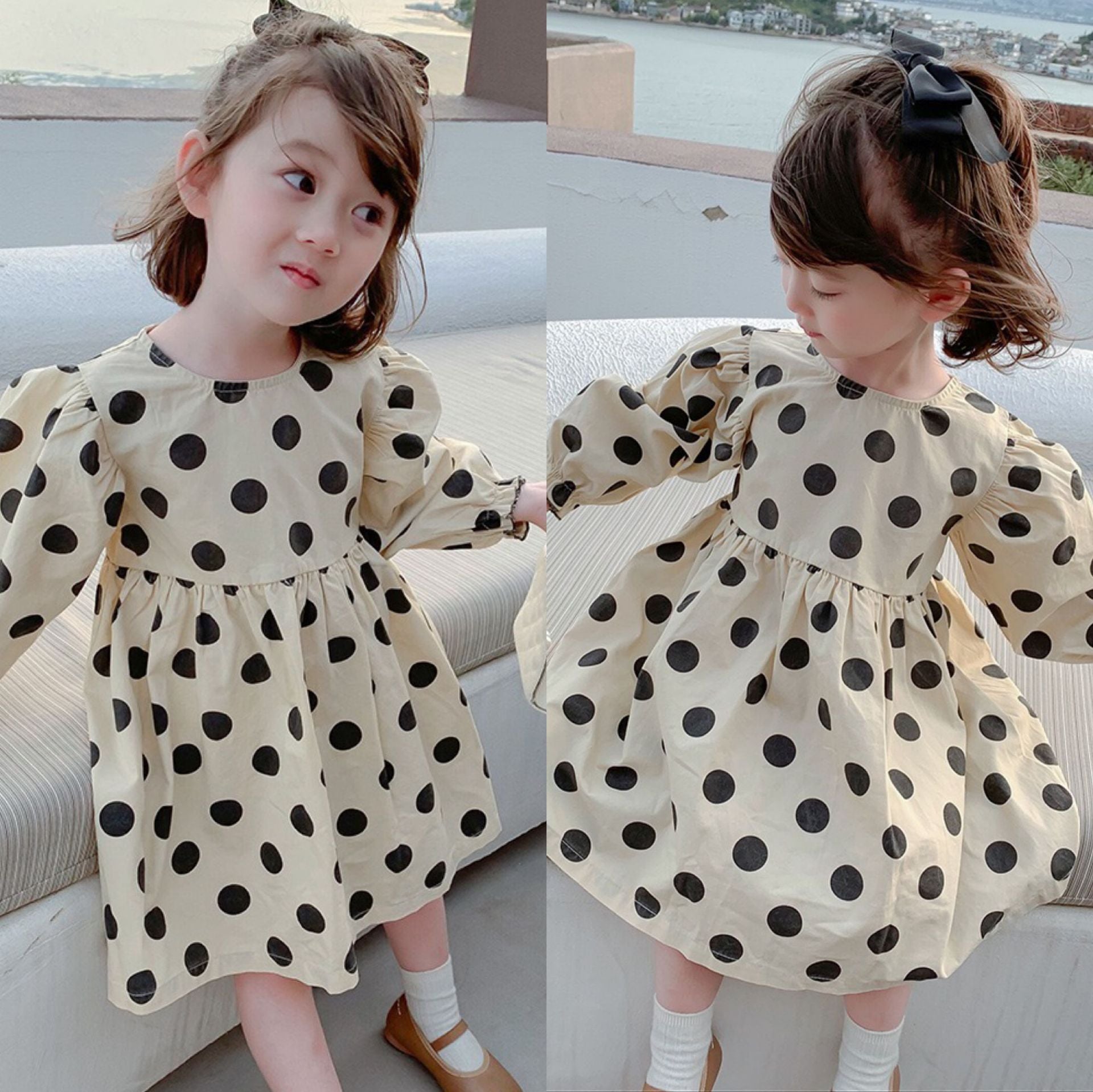 CLEARANCE SALE [Dress Lengan Panjang] 4 Tahun BB 14-18kg Gaun Anak Cewek Perempuan