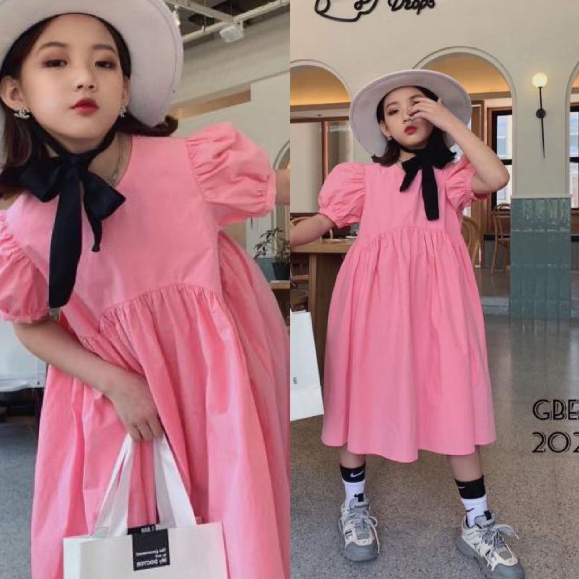 CLEARANCE SALE [Dress Lengan Pendek] 3 Tahun BB 10-14Kg Gaun Anak Cewek Perempuan