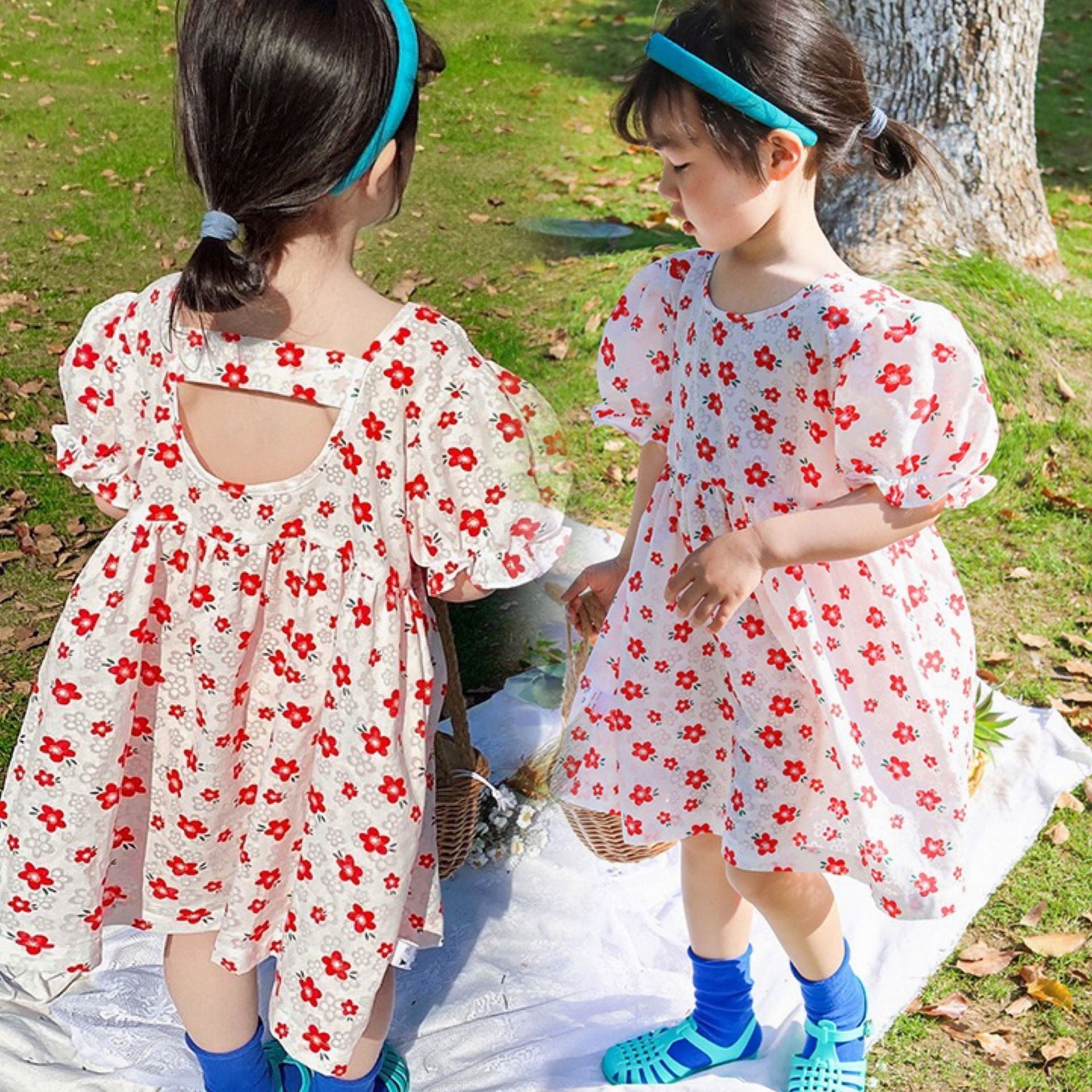 CLEARANCE SALE [Dress Lengan Pendek] 5 Tahun BB 18-22Kg Gaun Anak Cewek Perempuan