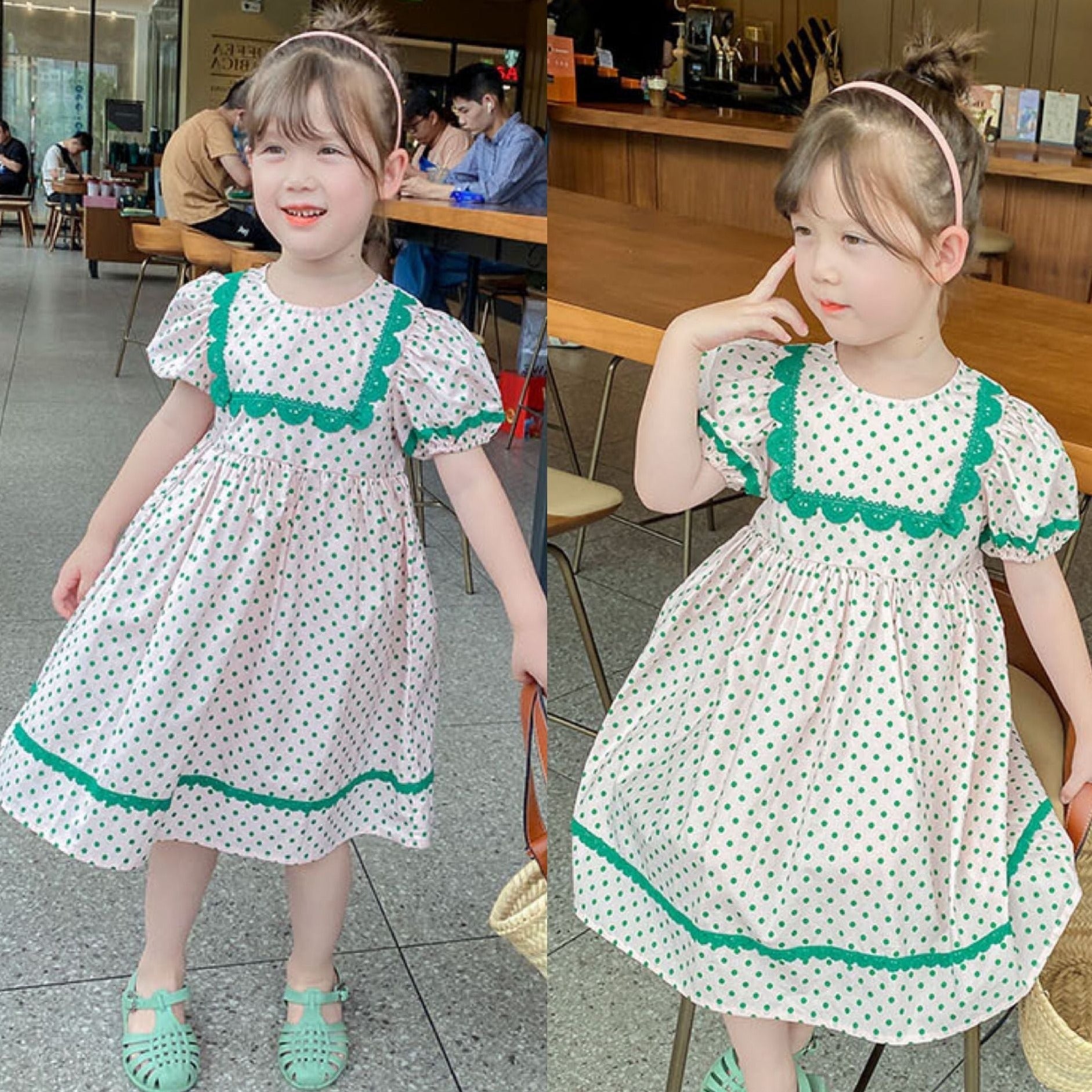 CLEARANCE SALE [Dress Lengan Pendek] 3 Tahun BB 10-14Kg Gaun Anak Cewek Perempuan