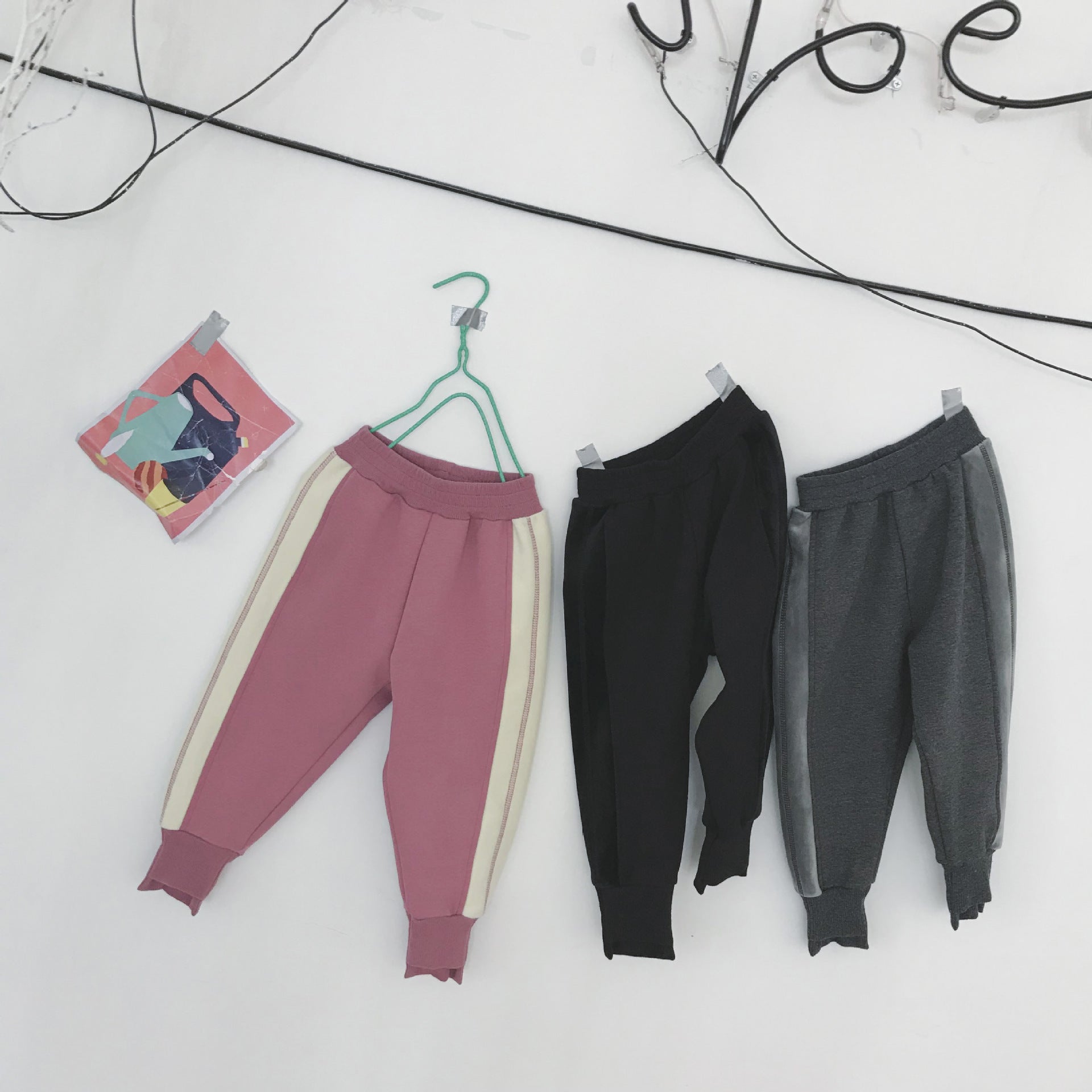 [507759] - Bawahan Celana Panjang Jogger Fashion Anak Perempuan - Motif Side Outline
