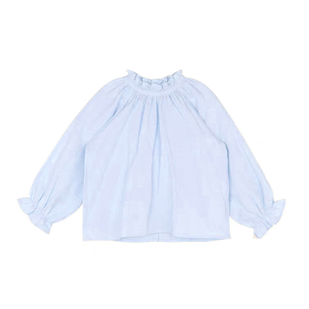 [507762] - Baju Atasan Blouse Fashion Import Anak Perempuan - Motif Buckle Collar