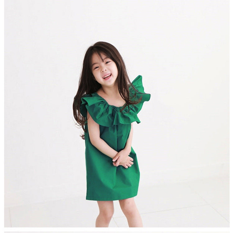 [507795] - Baju Dress Kutung Polos Fashion Anak Perempuan - Motif Basic Plain