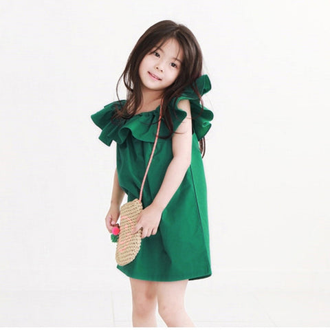 [507795] - Baju Dress Kutung Polos Fashion Anak Perempuan - Motif Basic Plain