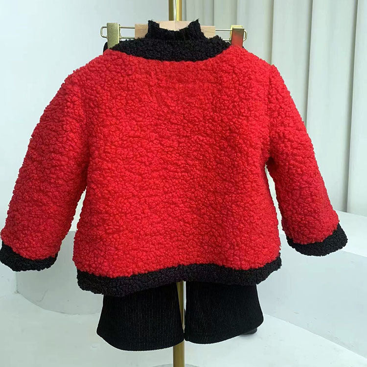 [507799] - Baju Atasan Jaket Lengan Panjang Fashion Anak Perempuan - Motif Thick Fur