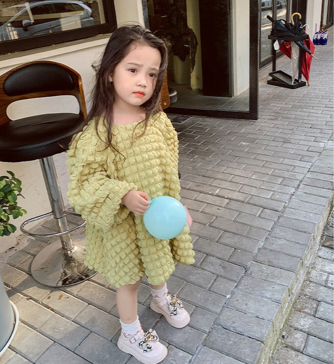 [507808] - Baju Dress Lengan Panjang Fashion Import Anak Perempuan - Motif Balloons Balloons