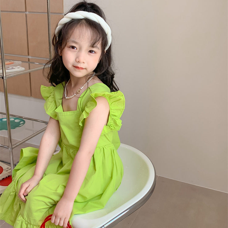 [507945] - Baju Dress Kutung Fashion Anak Perempuan - Motif Plain Soft