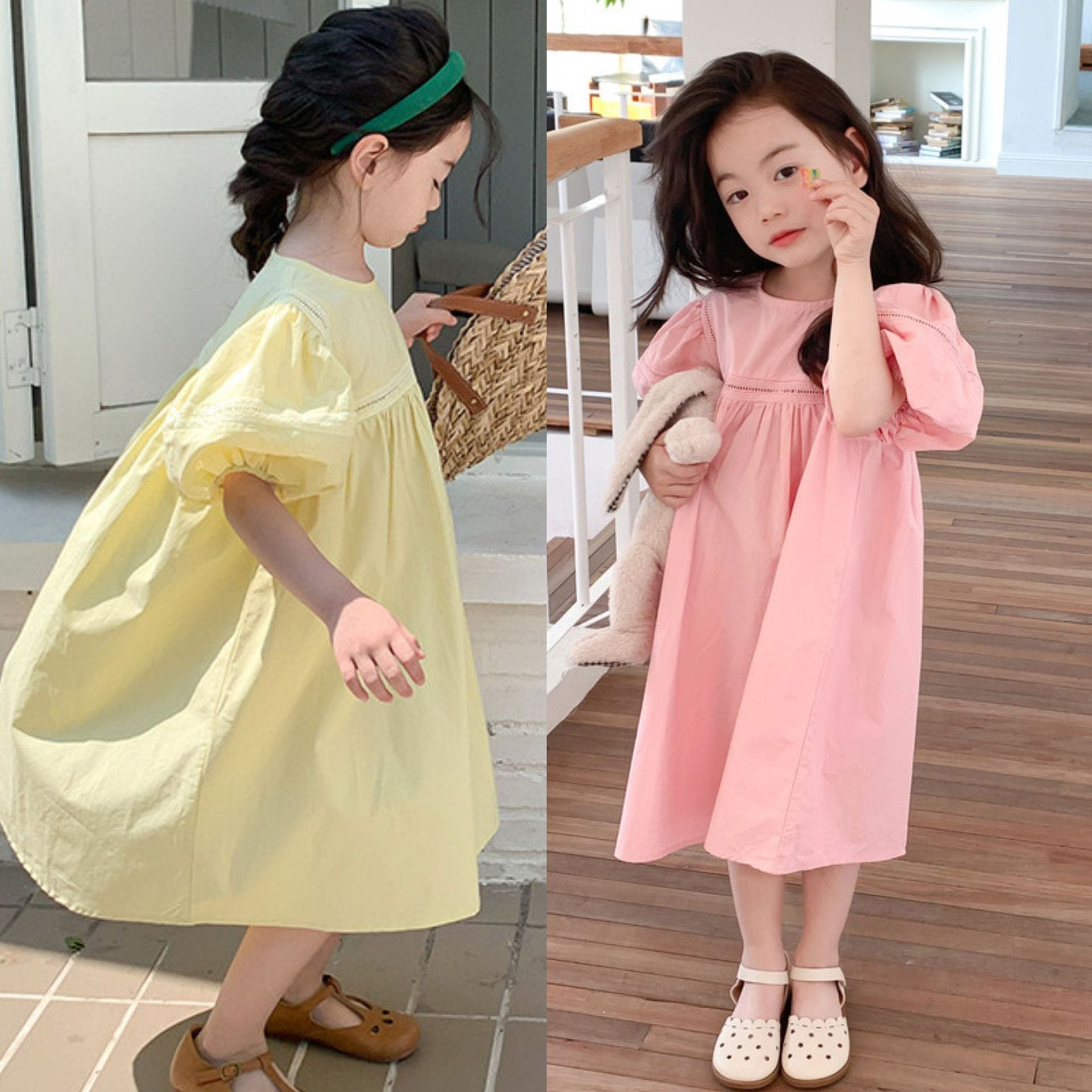 [507965] - Baju Dress Balon Fashion Anak Perempuan - Motif Big Slippery