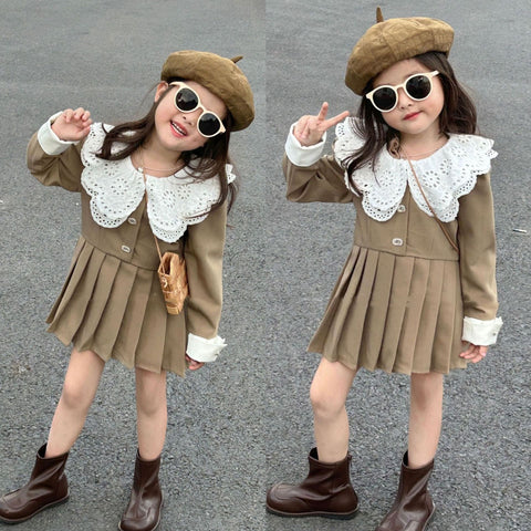 [507966] - Baju Dress Korea Fashion Anak Perempuan - Motif Fold Down