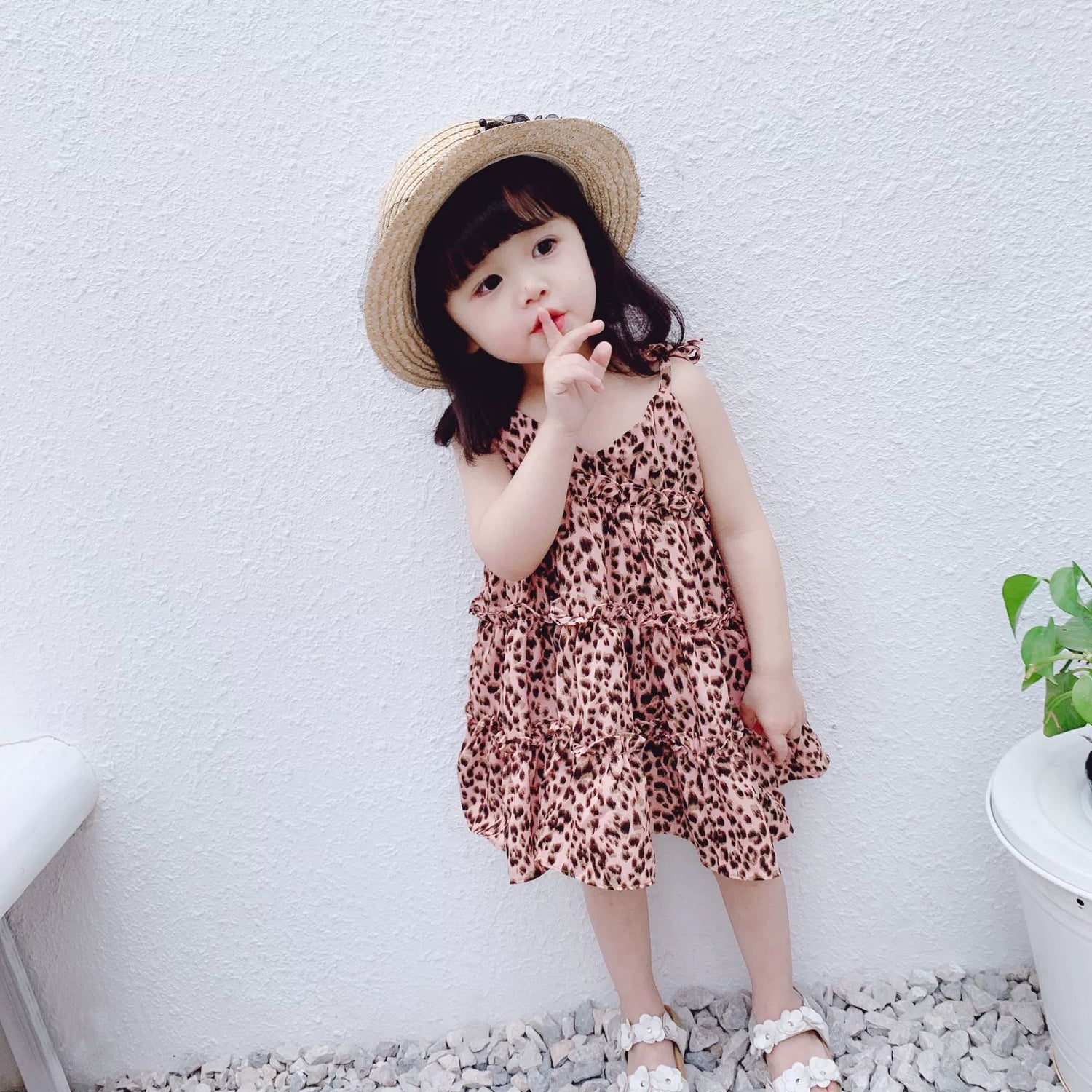 [507S150] - Baju Dress Kutung Fashion Anak Perempuan - Motif Tiger Dot