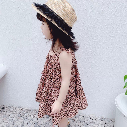 [507S150] - Baju Dress Kutung Fashion Anak Perempuan - Motif Tiger Dot