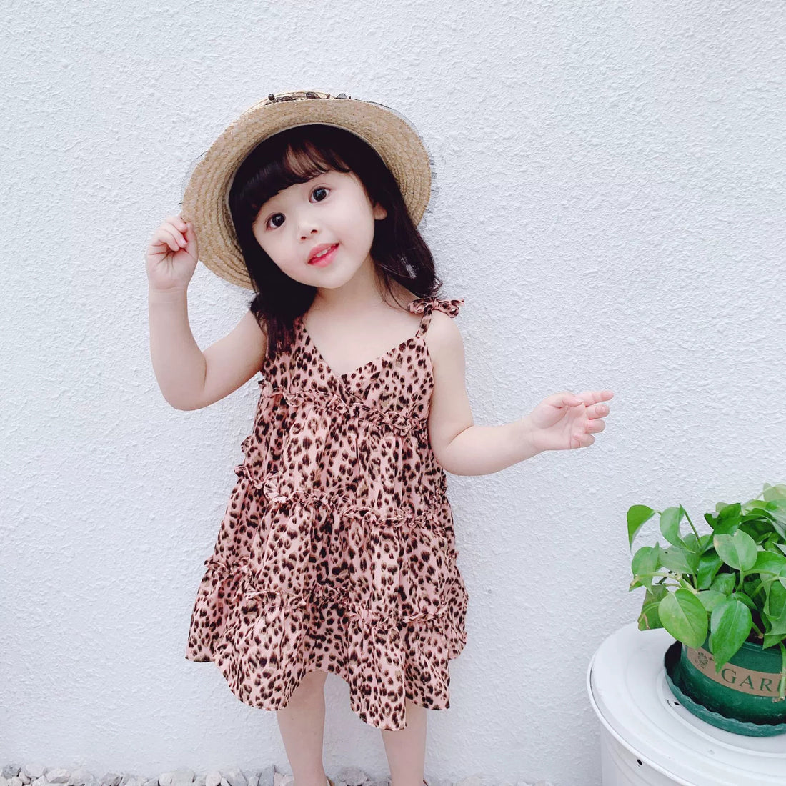 [507S150] - Baju Dress Kutung Fashion Anak Perempuan - Motif Tiger Dot