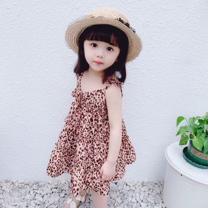 [507S150] - Baju Dress Kutung Fashion Anak Perempuan - Motif Tiger Dot