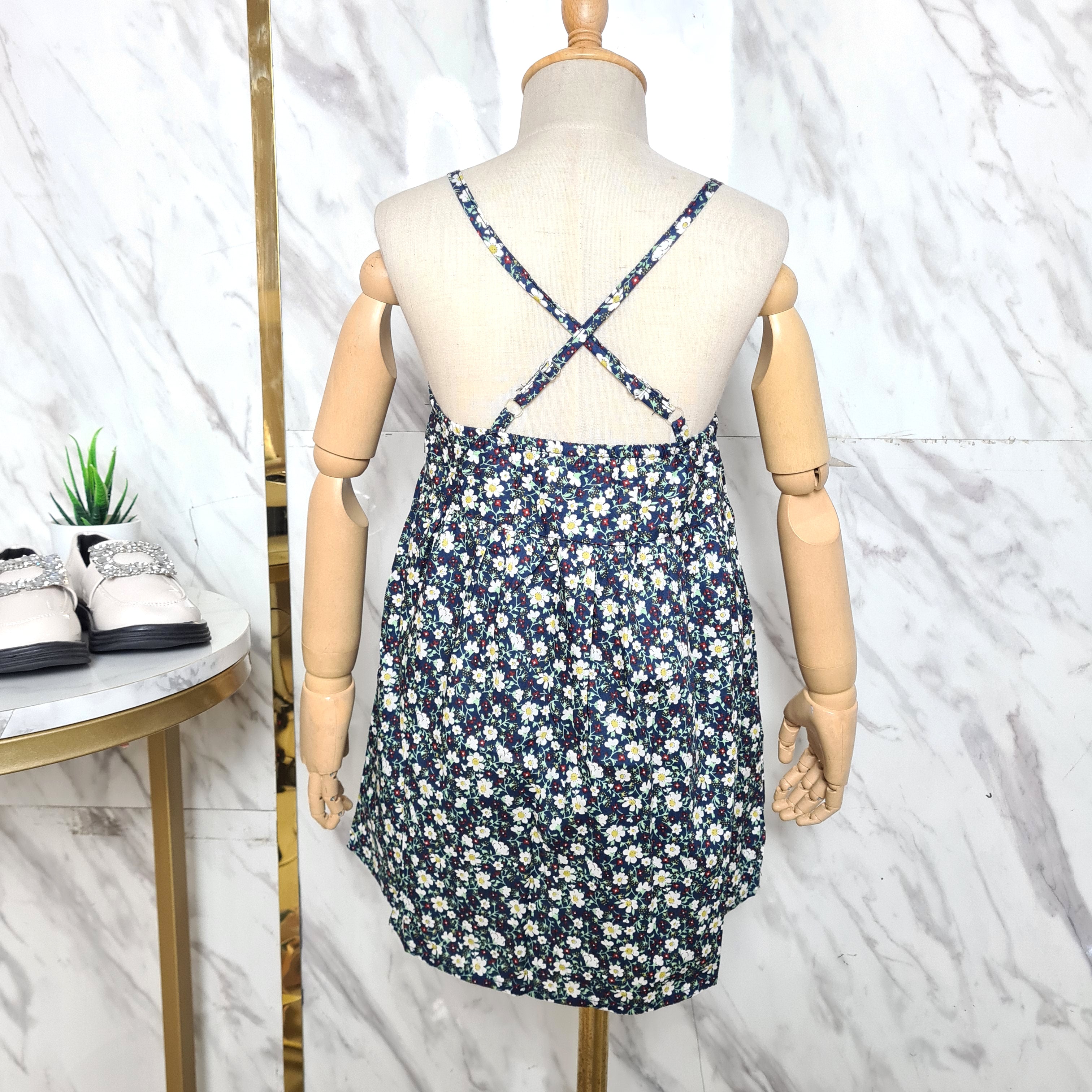 [507S1121] - Baju Dress Kutung Fashion Anak Perempuan - Flower Bed