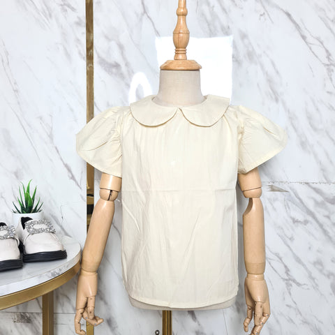 [507S187] - Baju Atasan Blouse Lengan Pendek Fashion Anak Perempuan - Motif Back Button