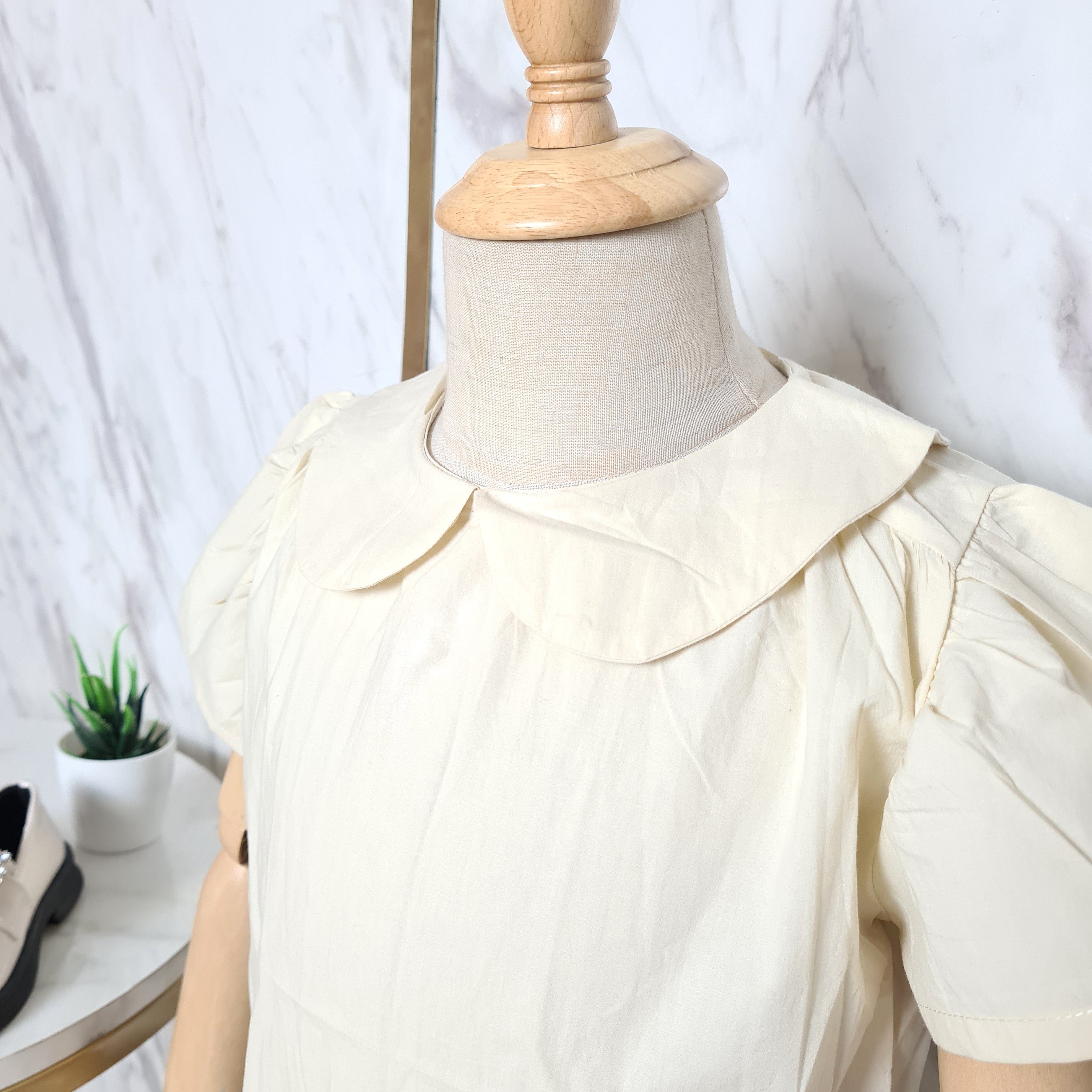 [507S187] - Baju Atasan Blouse Lengan Pendek Fashion Anak Perempuan - Motif Back Button