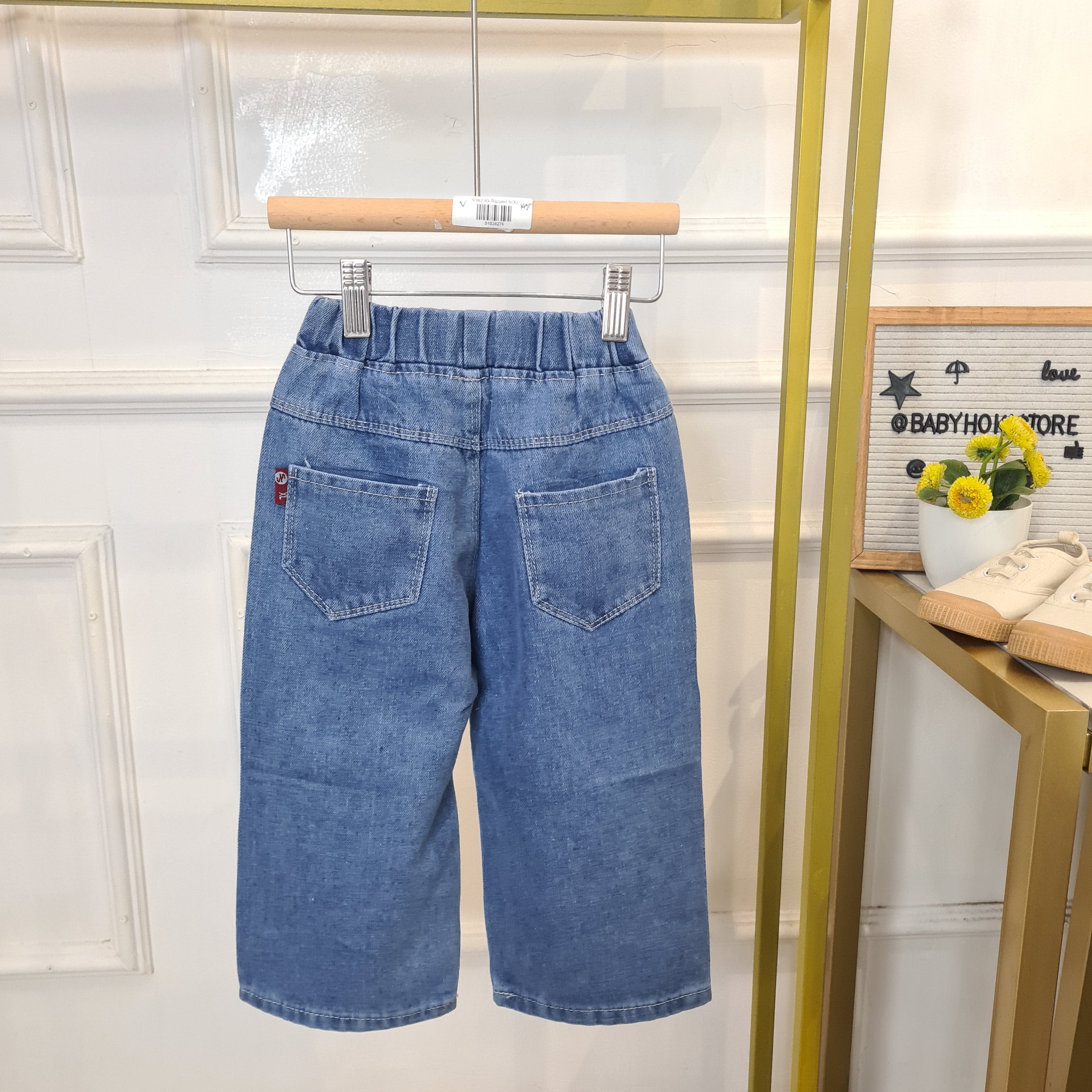 [508230-V1] - Bawahan Celana Jeans Sobek Kulot Fashion Anak Perempuan - Motif Tear Variations