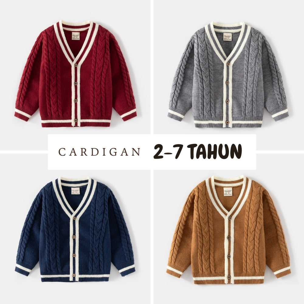 Jaket Cardigan [513-BT101] - Baju Atasan Fashionable Anak Laki Laki Cowok - BABYHOKI STORE