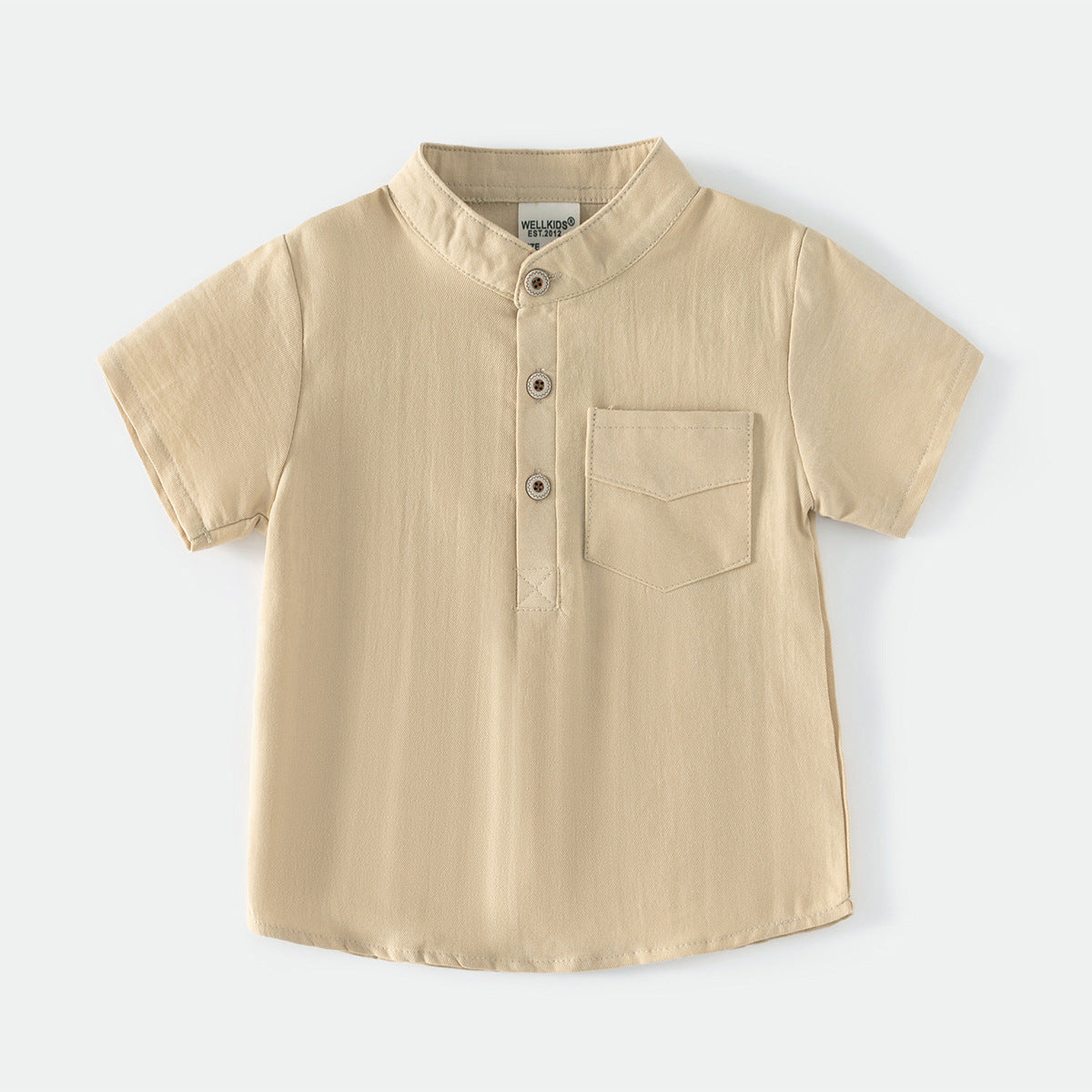 Kemeja Pendek Koko [513-BT106] - Baju Atasan Berkerah Shanghai Imlek Lebaran Cheongsam Lengan Pendek Fashionable Anak Laki Laki Cowok Bermotif - BABYHOKI STORE