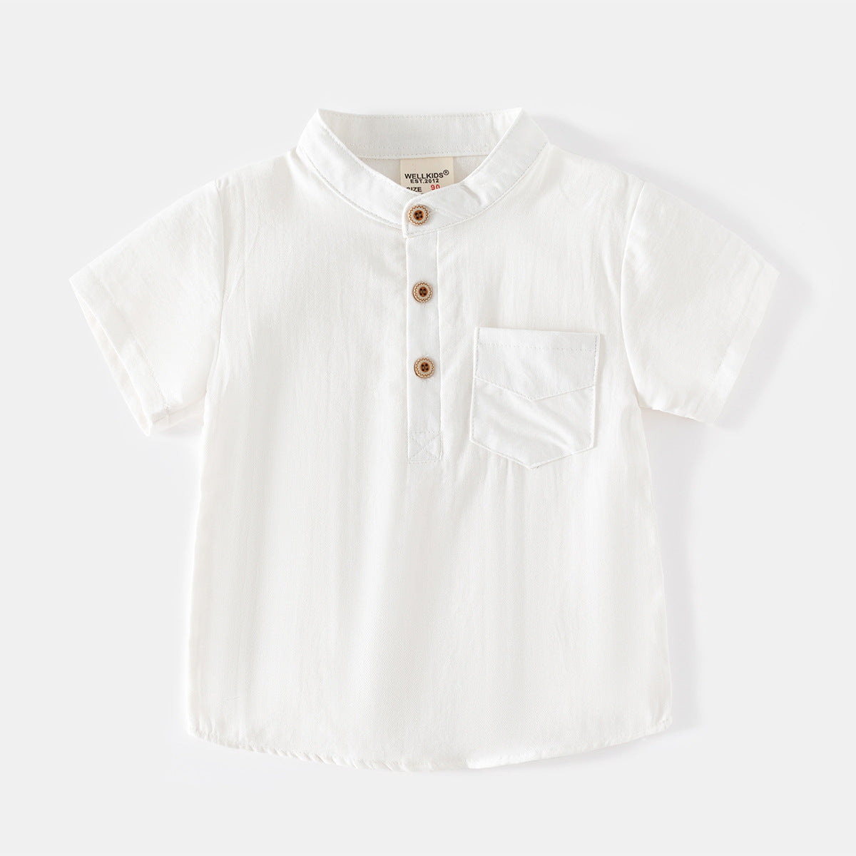 Kemeja Pendek Koko [513-BT106] - Baju Atasan Berkerah Shanghai Imlek Lebaran Cheongsam Lengan Pendek Fashionable Anak Laki Laki Cowok Bermotif - BABYHOKI STORE