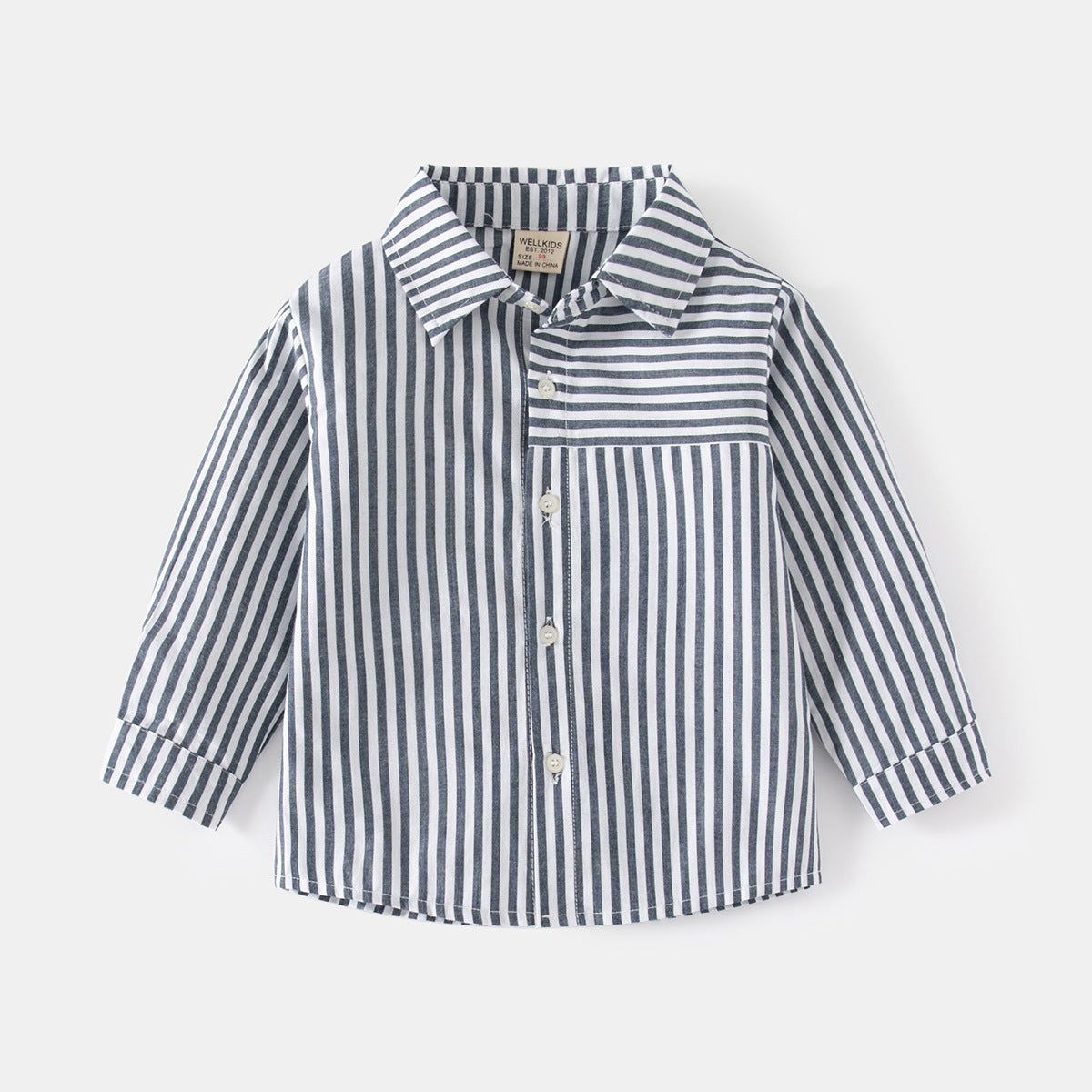 Kemeja Panjang [513-BT107] - Baju Atasan Berkerah Lengan Panjang Fashionable Anak Laki Laki Cowok Bermotif - BABYHOKI STORE