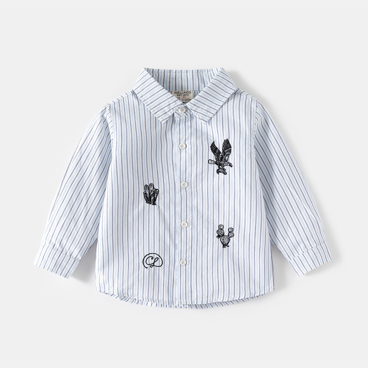 Kemeja Panjang [513-BT107] - Baju Atasan Berkerah Lengan Panjang Fashionable Anak Laki Laki Cowok Bermotif - BABYHOKI STORE