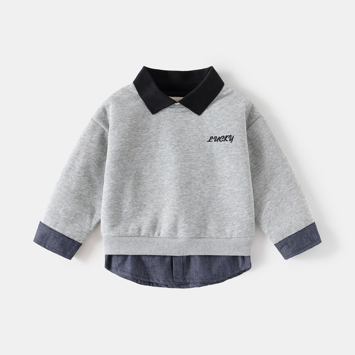 Sweater Kerah Polo [513-BT111] - Baju Atasan Outerwear Lengan Panjang Fashionable Anak Laki Laki Cowok Bermotif Mix Random - BABYHOKI STORE