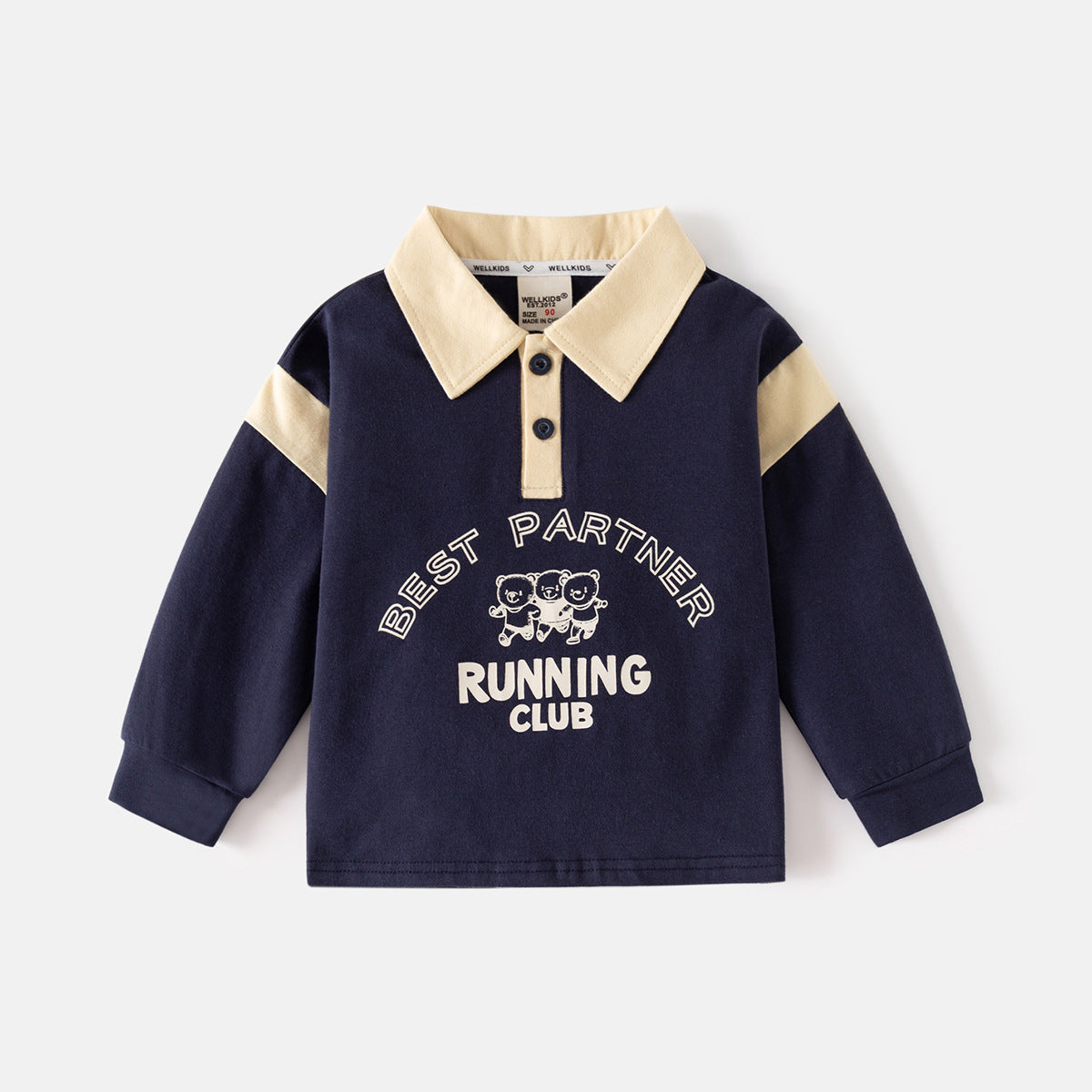 Sweater Kerah Polo [513-BT111] - Baju Atasan Outerwear Lengan Panjang Fashionable Anak Laki Laki Cowok Bermotif Mix Random - BABYHOKI STORE