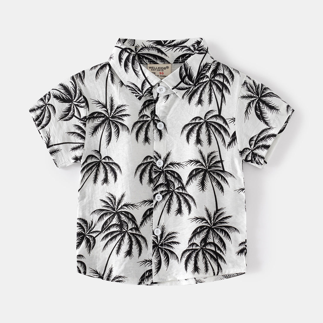 [5131017] - Baju Atasan Kemeja Hawai Fashion Import Anak Laki-Laki - Motif Coconut Tree