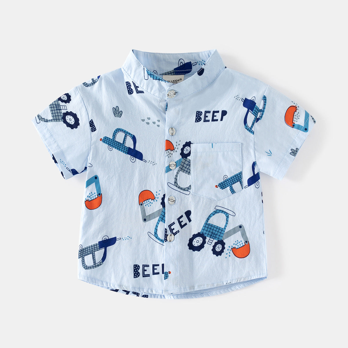 [5131020] - Baju Atasan Kemeja Koko Fashion Anak Laki-Laki - Motif Car Beep