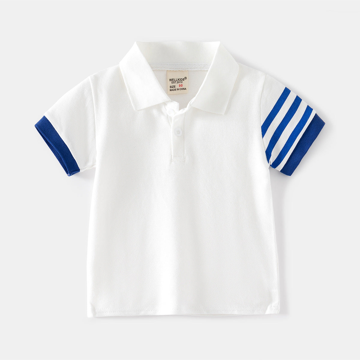 [5131023] - Baju Atasan Kaos Kerah Polo Fashion Anak Laki-Laki - Motif Arm Stripes