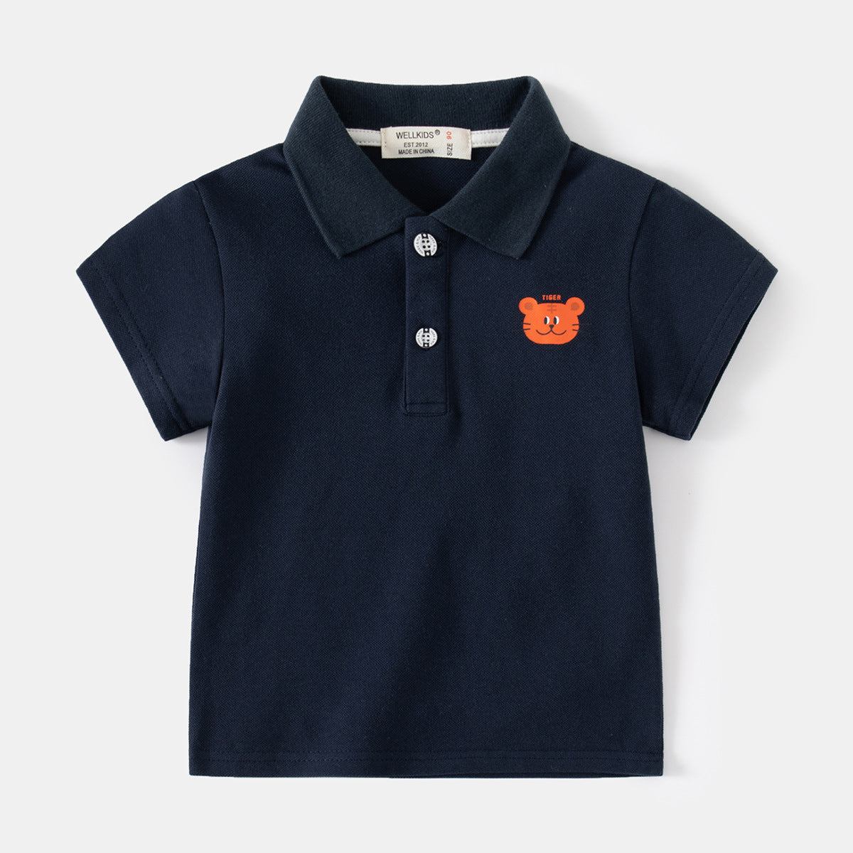 [5131027] - Baju Atasan Kaos Kerah Polo Fashion Anak Laki-Laki - Motif Tiger Head