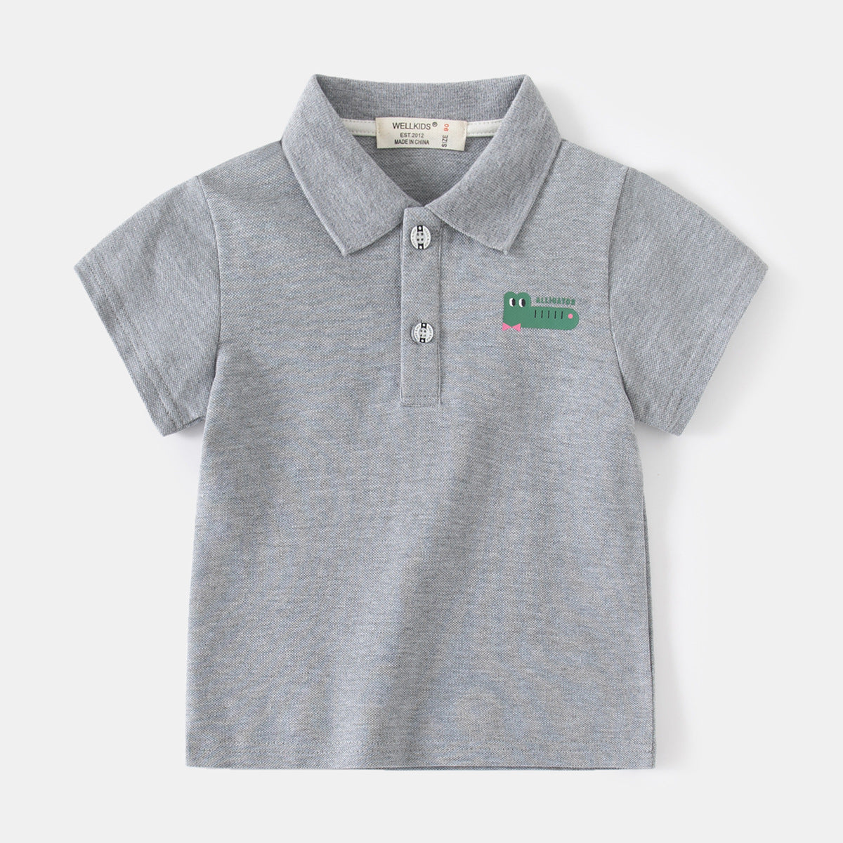 [5131029] - Baju Atasan Kaos Kerah Polo Fashion Anak Laki-Laki - Motif Ribbon Crocodile