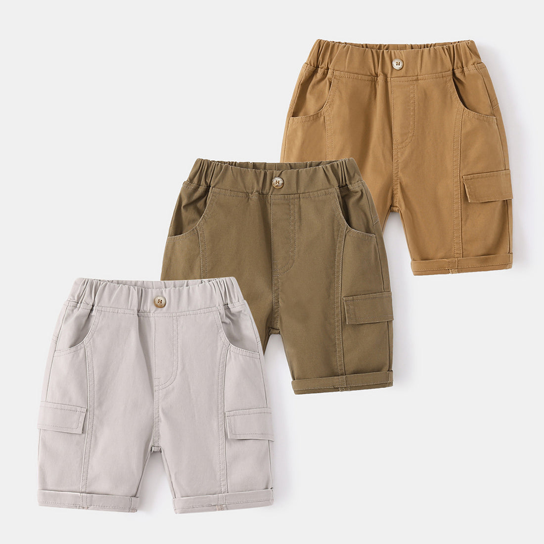 [5131039] - Bawahan Celana Pendek Chino Cargo Fashion Import Anak Laki-Laki - Motif Plain Pockets