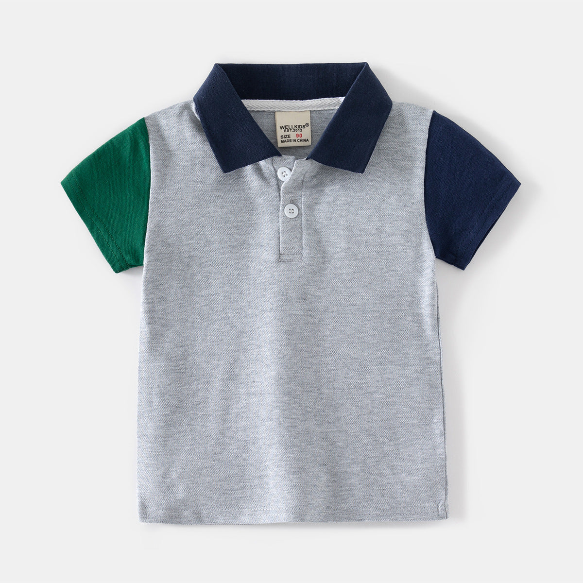 [5131062] - Baju Atasan Kaos Kerah Polo Fashion Import Anak Laki-Laki - Motif Color Combination