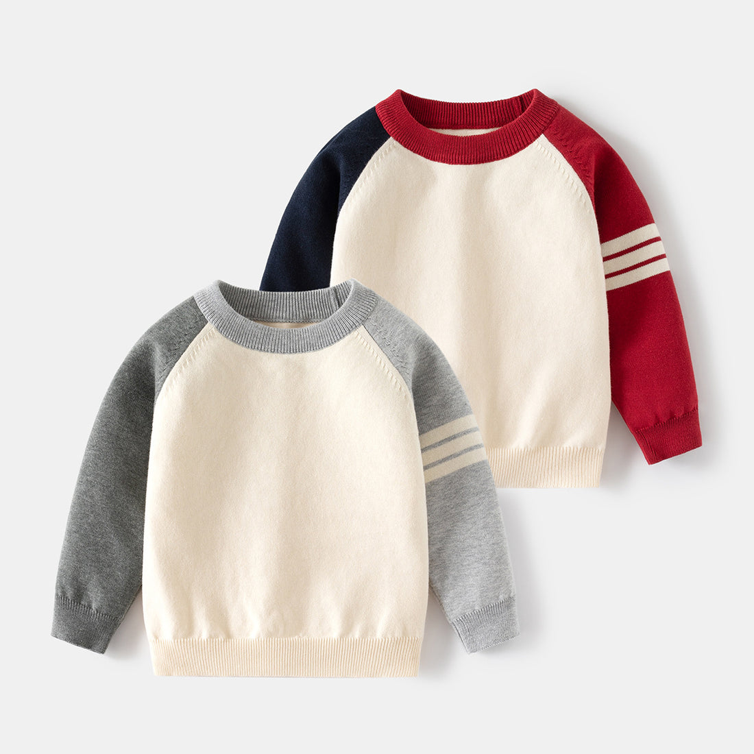 [5131071] - Baju Atasan Sweater Gradasi Fashion Import Anak Laki-Laki - Motif Hand Stripes