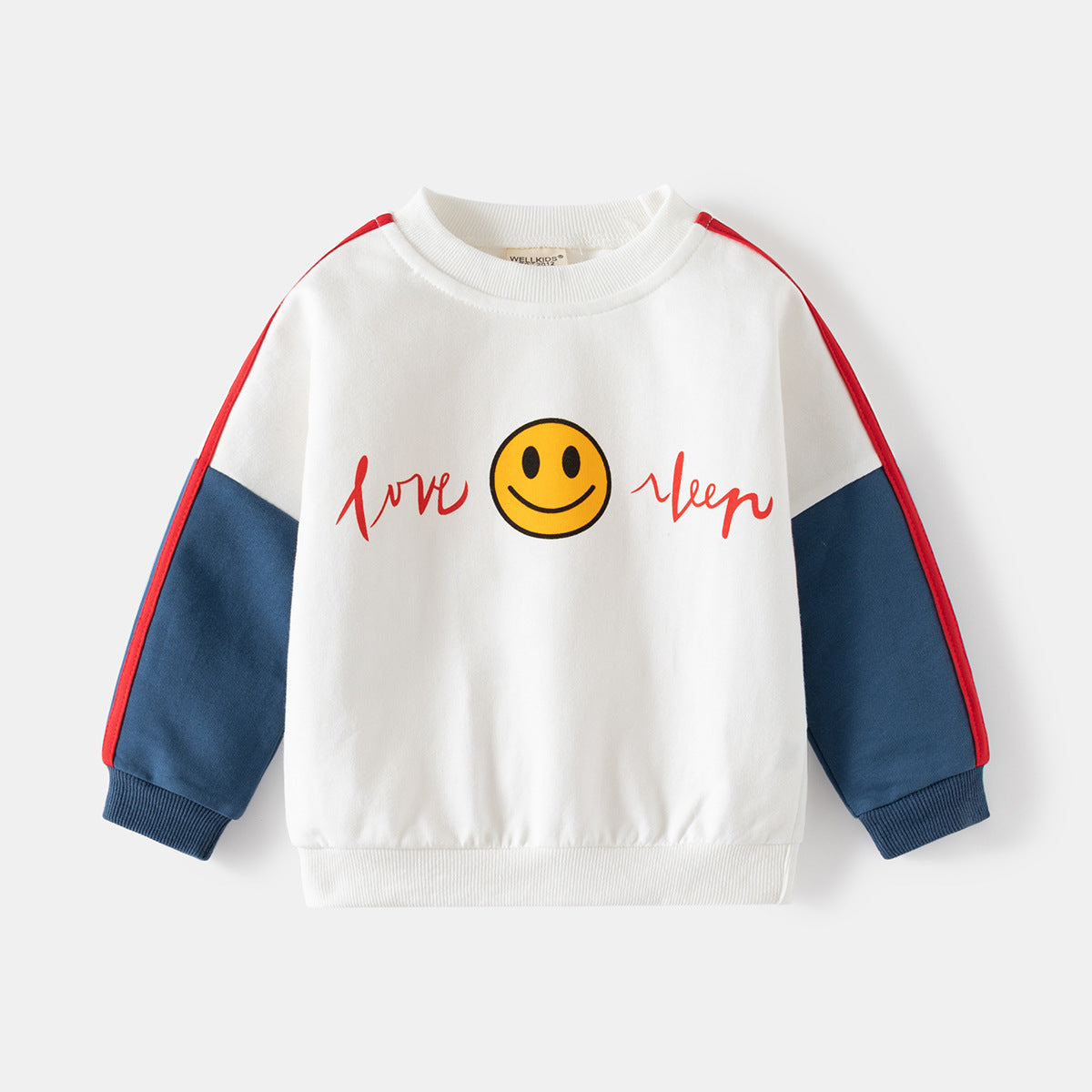 [5131088] - Baju Atasan Sweater Lengan Panjang Fashion Anak Laki-Laki - Motif Smile Emote