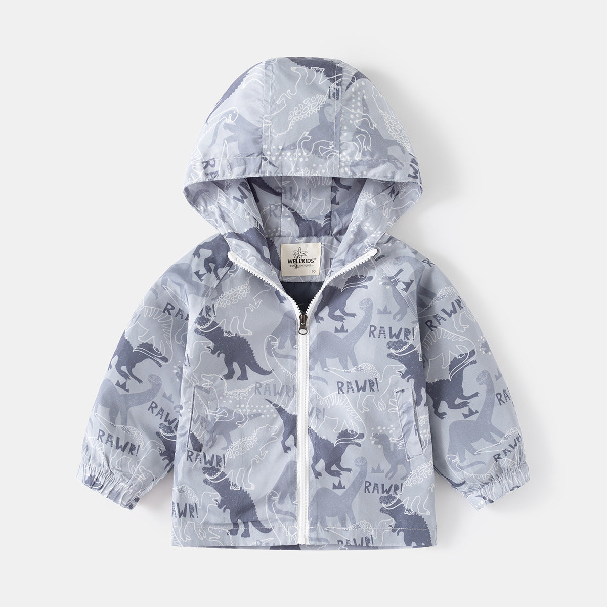 [5131105] - Baju Atasan Jaket Hoodie Fashion Anak Laki-Laki - Motif Predatory Dino