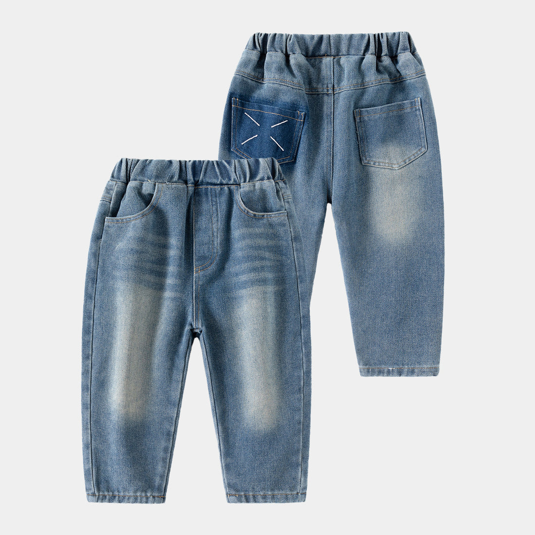 [5131114] - Bawahan Celana Panjang Jeans Fashion Import Anak Laki-Laki - Motif Patch Pockets