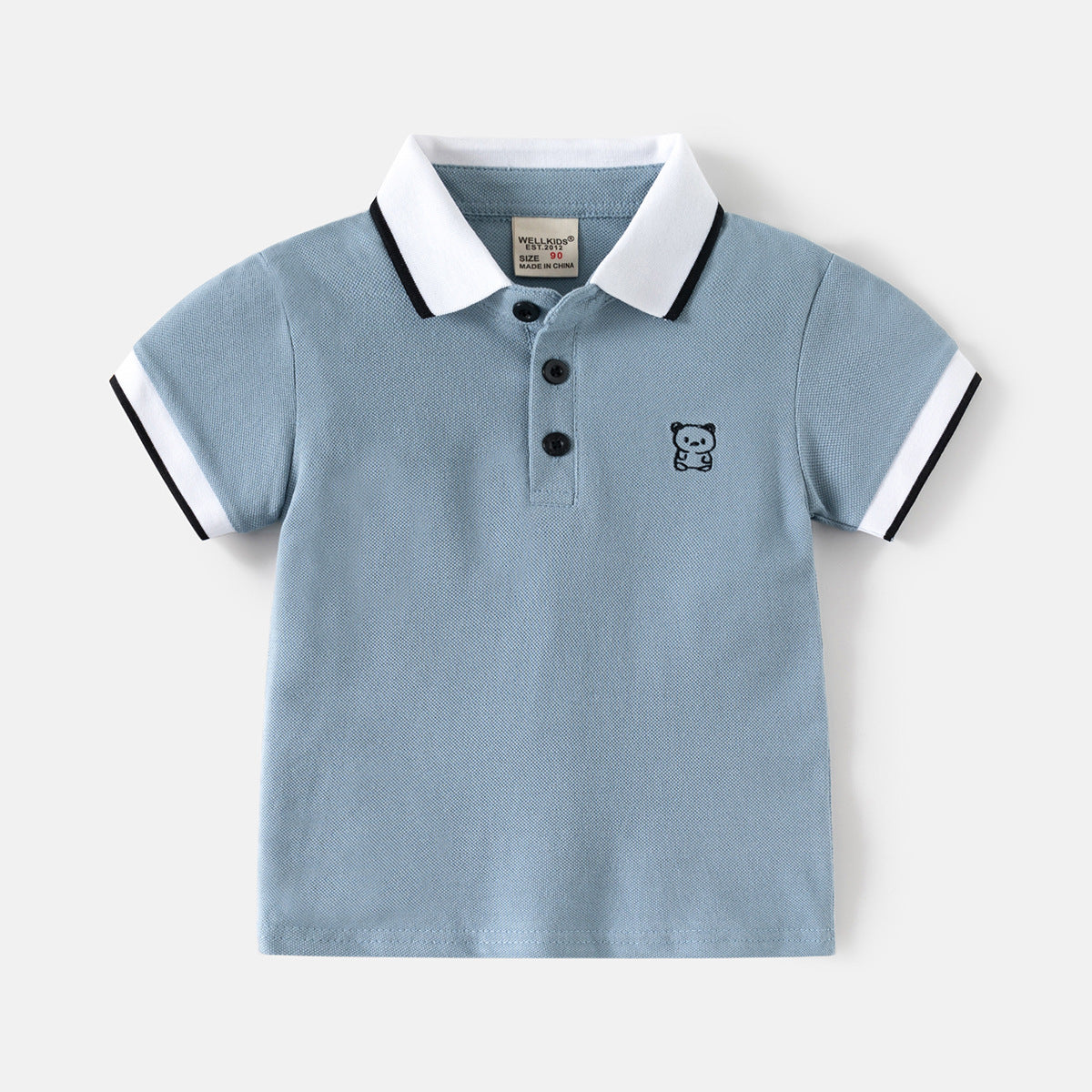 [5131116] - Atasan Baju Polo Lengan Pendek Anak Laki-Laki - Motif Collared Animals